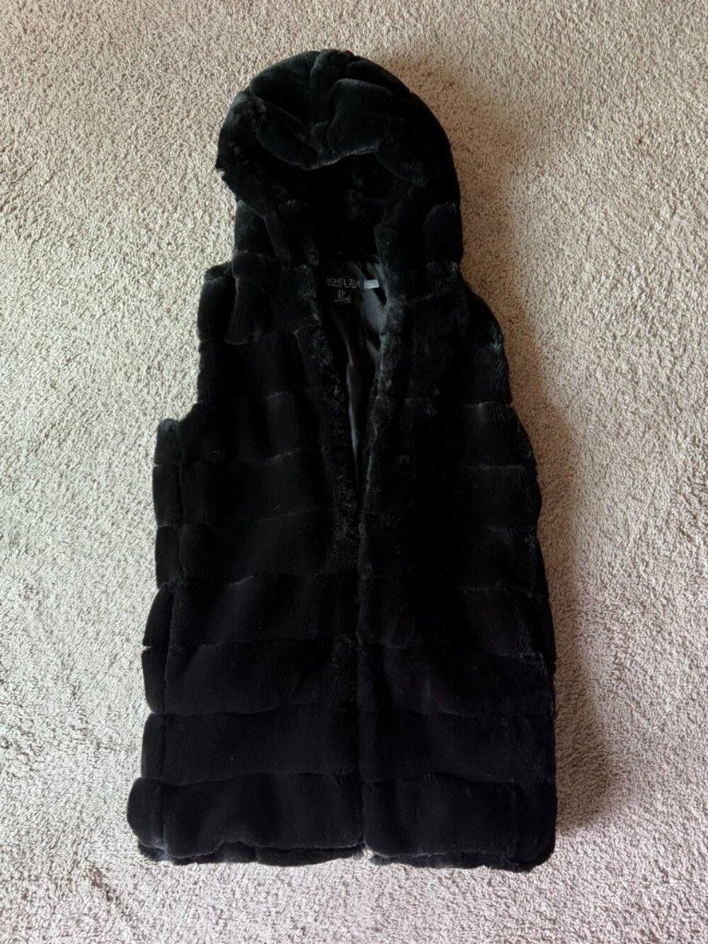 Fur Hooded Long Vest